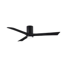 Load image into Gallery viewer, Irene IR3HLK 60-Inch Indoor / Outdoor LED Flush Mount Ceiling Fan in Matte Black/Matte Black.