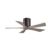 Load image into Gallery viewer, Irene IR5H Flush Mount Ceiling Fan in Brushed Bronze/Gray Ash (42-Inch).