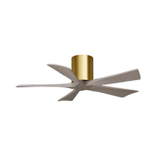 Load image into Gallery viewer, Irene IR5H Flush Mount Ceiling Fan in Brushed Brass/Gray Ash (42-Inch).