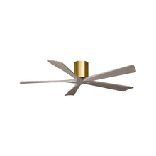 Load image into Gallery viewer, Irene IR5H Flush Mount Ceiling Fan in Brushed Brass/Gray Ash (60-Inch).