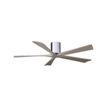 Load image into Gallery viewer, Irene IR5H Flush Mount Ceiling Fan in Polished Chrome/Gray Ash (60-Inch).