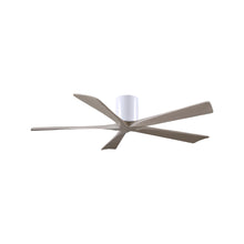 Load image into Gallery viewer, Irene IR5H Flush Mount Ceiling Fan in Gloss White/Gray Ash (60-Inch).