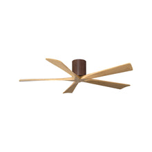 Load image into Gallery viewer, Irene IR5H Flush Mount Ceiling Fan in Walnut/Light Maple (60-Inch).