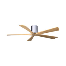Load image into Gallery viewer, Irene IR5H Indoor / Outdoor Ceiling Fan in Polished Chrome/Light Maple (60-Inch).