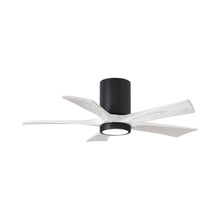 Load image into Gallery viewer, Irene IR5HLK 42-Inch Indoor / Outdoor LED Flush Mount Ceiling Fan in Matte Black/Matte White.