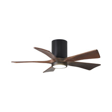 Load image into Gallery viewer, Irene IR5HLK 42-Inch Indoor / Outdoor LED Flush Mount Ceiling Fan in Matte Black/Walnut.