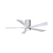 Load image into Gallery viewer, Irene IR5HLK 52-Inch Indoor / Outdoor LED Flush Mount Ceiling Fan in Barnwood Tone/Matte White.