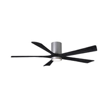 Load image into Gallery viewer, Irene IR5HLK 60-Inch Indoor / Outdoor LED Flush Mount Ceiling Fan in Brushed Nickel/Matte Black.