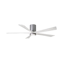 Load image into Gallery viewer, Irene IR5HLK 60-Inch Indoor / Outdoor LED Flush Mount Ceiling Fan in Brushed Nickel/Matte White.