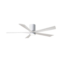Load image into Gallery viewer, Irene IR5HLK 60-Inch Indoor / Outdoor LED Flush Mount Ceiling Fan in Gloss White/Matte White.