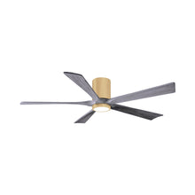 Load image into Gallery viewer, Irene IR5HLK 60-Inch Indoor / Outdoor LED Flush Mount Ceiling Fan in Light Maple/Barn Wood.