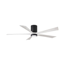 Load image into Gallery viewer, Irene IR5HLK 60-Inch Indoor / Outdoor LED Flush Mount Ceiling Fan in Matte Black/Matte White.