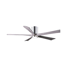 Load image into Gallery viewer, Irene IR5HLK 60-Inch Indoor / Outdoor LED Flush Mount Ceiling Fan in Polished Chrome/Barn Wood.