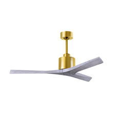 Load image into Gallery viewer, Mollywood Indoor / Outdoor Ceiling Fan in Brushed Brass/Barn Wood (52-Inch).