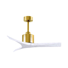 Load image into Gallery viewer, Mollywood Indoor / Outdoor Ceiling Fan in Brushed Brass/Matte White (42-Inch).