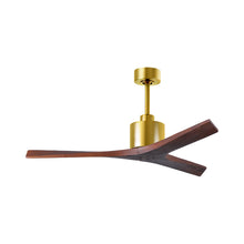 Load image into Gallery viewer, Mollywood Indoor / Outdoor Ceiling Fan in Brushed Brass/Walnut (52-Inch).
