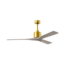 Load image into Gallery viewer, Nan Indoor / Outdoor Ceiling Fan in Brushed Brass/Gray Ash (60-Inch).