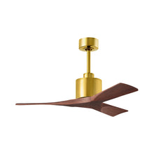 Load image into Gallery viewer, Nan Indoor / Outdoor Ceiling Fan in Brushed Brass/Walnut (42-Inch).