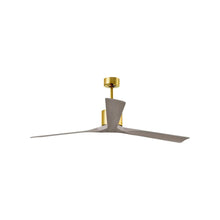Load image into Gallery viewer, Nan XL Indoor / Outdoor Ceiling Fan in Brushed Brass/Grays Ash (72-Inch).