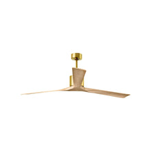 Load image into Gallery viewer, Nan XL Indoor / Outdoor Ceiling Fan in Brushed Brass/Light Maple Tone (72-Inch).