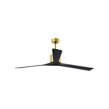 Load image into Gallery viewer, Nan XL Indoor / Outdoor Ceiling Fan in Brushed Brass/Matte Black (72-Inch).