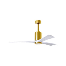 Load image into Gallery viewer, Patricia 3 Indoor / Outdoor LED Ceiling Fan in Brushed Brass/Matte White (60-Inch).
