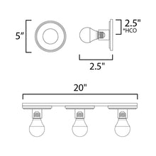 Load image into Gallery viewer, Hollywood Wall Light - line drawing.