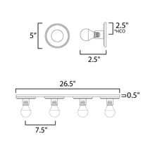 Load image into Gallery viewer, Hollywood Wall Light - line drawing.