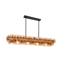 Load image into Gallery viewer, Loren Linear Chandelier in Gunmetal (Amber).