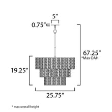 Load image into Gallery viewer, Miramar Chandelier - line drawing.
