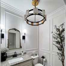 Load image into Gallery viewer, Radiant LED Chandelier in bathroom.