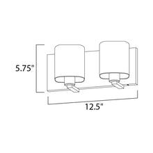 Load image into Gallery viewer, Wrap Bath Vanity Light - line drawing.