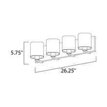 Load image into Gallery viewer, Wrap Bath Vanity Light - line drawing.