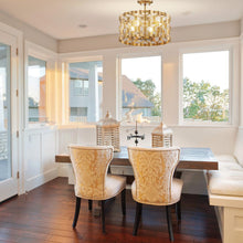 Load image into Gallery viewer, Coronade Semi Flush Mount Ceiling Light in living room.