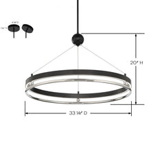 Load image into Gallery viewer, Grande Illusion LED Pendant Light - line drawing.