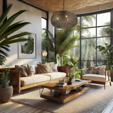Load image into Gallery viewer, Moradabad Pendant Light in living room.