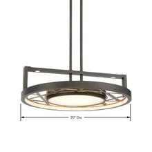 Load image into Gallery viewer, Tribeca LED Semi Flush Mount Ceiling Light - line drawing.