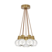 Load image into Gallery viewer, Mina 7-Light LED Pendant Light in Copper/Aged Brass.