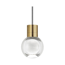 Load image into Gallery viewer, Mina Single LED Pendant Light in Black / White/Aged Brass/3000K.