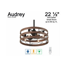 Load image into Gallery viewer, Audrey LED Ceiling Fan in Detail.