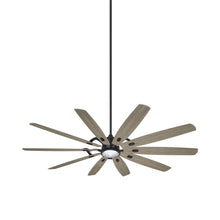 Load image into Gallery viewer, Barn H20 Outdoor LED Ceiling Fan in Coal/Seashore Grey.