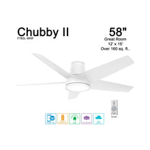 Load image into Gallery viewer, Chubby II Outdoor LED Smart Ceiling Fan in Detail.
