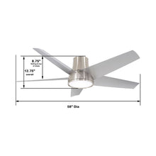 Load image into Gallery viewer, Chubby II Outdoor LED Smart Ceiling Fan - line drawing.