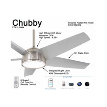 Load image into Gallery viewer, Chubby Outdoor LED Smart Ceiling Fan in Detail.