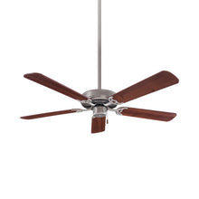 Load image into Gallery viewer, Contractor Ceiling Fan in Brushed Steel/Dark Walnut (Small).