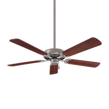Load image into Gallery viewer, Contractor Ceiling Fan in Brushed Steel/Dark Walnut (Large).