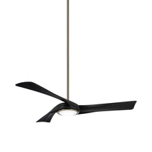 Load image into Gallery viewer, Curl LED Ceiling Fan in Brushed Nickel/Coal.