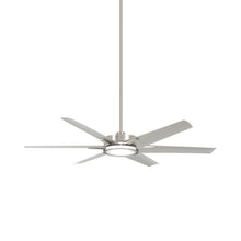 Load image into Gallery viewer, Deco LED Ceiling Fan in Brushed Nickel Wet.