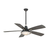 Load image into Gallery viewer, Groton LED Ceiling Fan in Sand Black/Weathered Steel.