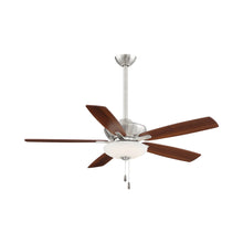 Load image into Gallery viewer, Minute LED Ceiling Fan in Brushed Nickel/Dark Walnut .